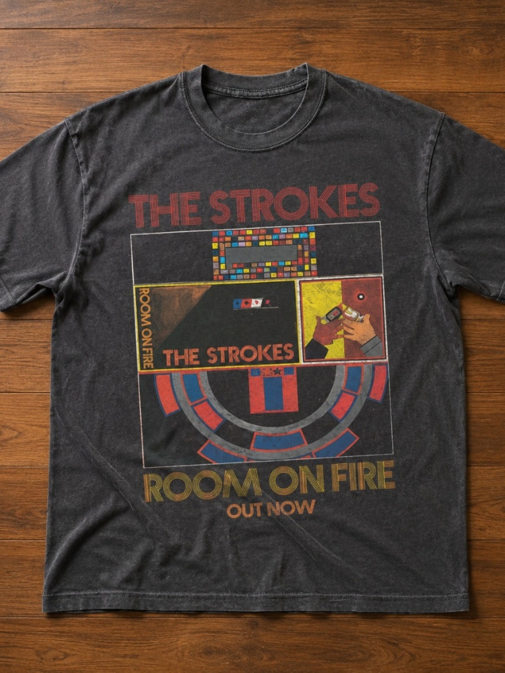 Gildan Black Short-Sleeve 'The Strokes Room On Fire' Graphic Tee